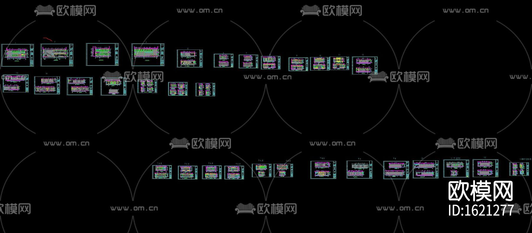 茶楼cad施工图下载（渲染图3）