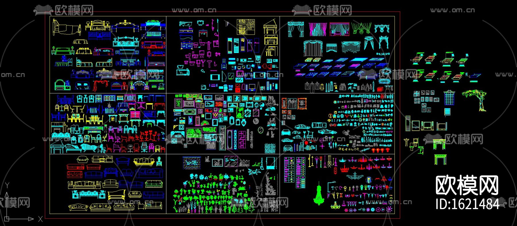 室内cad立面图库下载