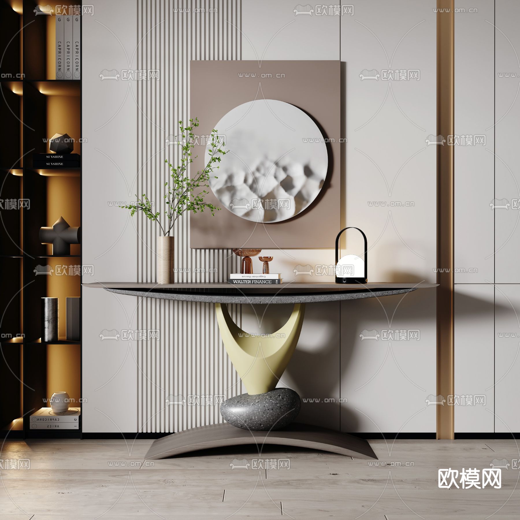 现代玄关端景台3d模型