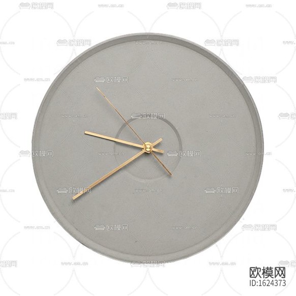 北欧极简水泥石英挂钟下载