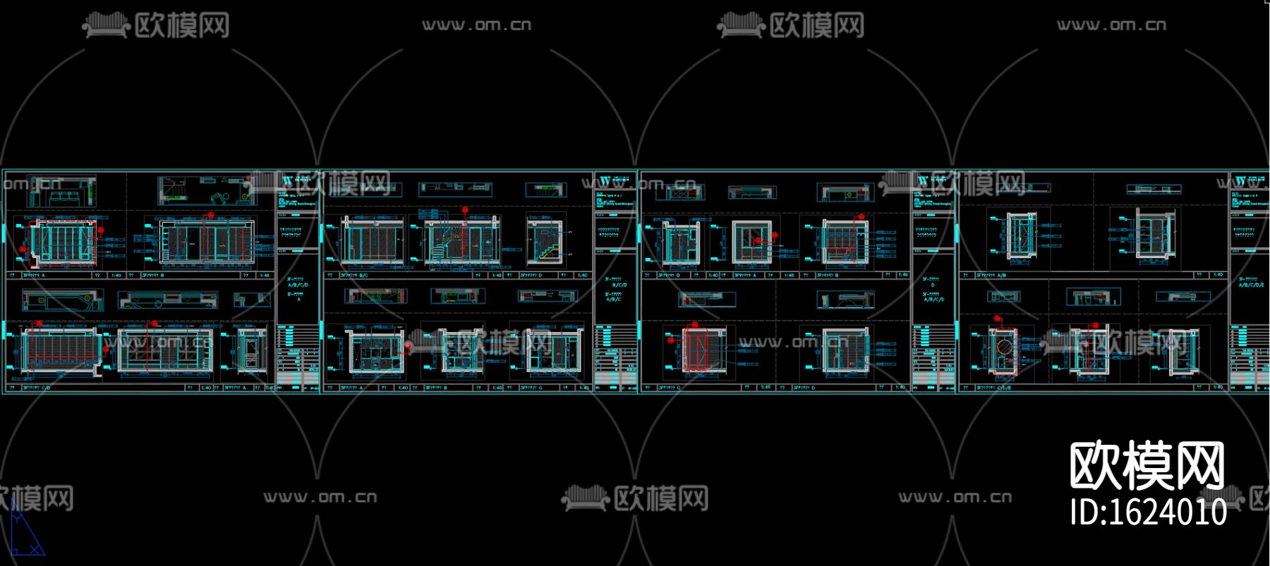 别墅装修设计施工图下载（渲染图7）