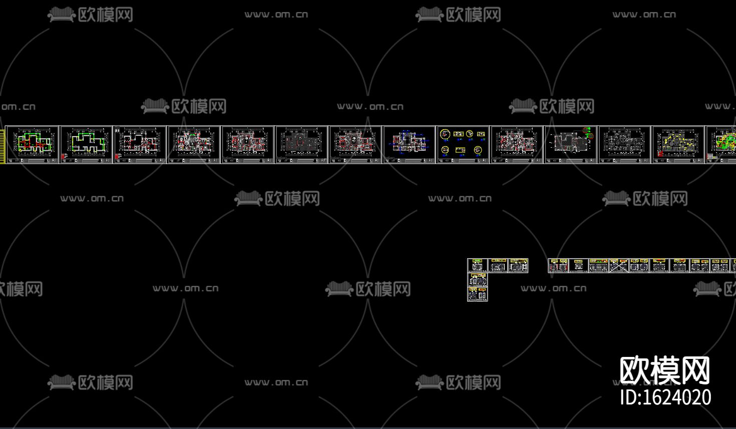 欧式国际公馆三居室住宅装修施工图下载（渲染图6）