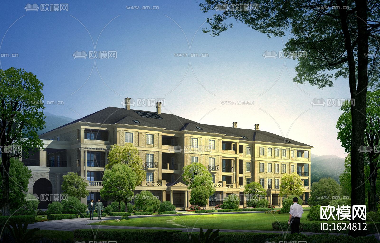 欧式住宅下载（渲染图7）