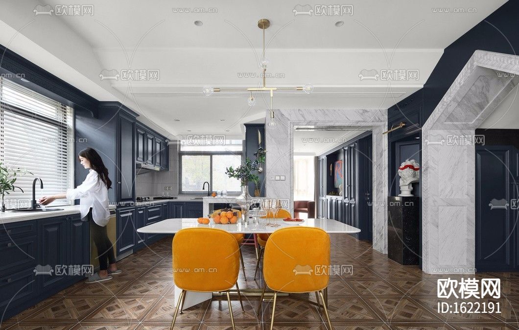 法式复式住宅实景照片+施工图下载（渲染图1）