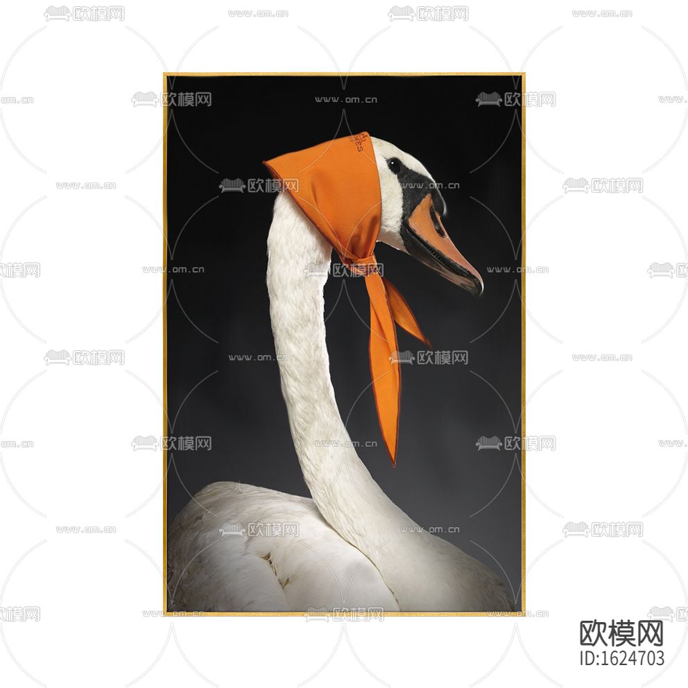 现代轻奢创意动物摄影装饰画