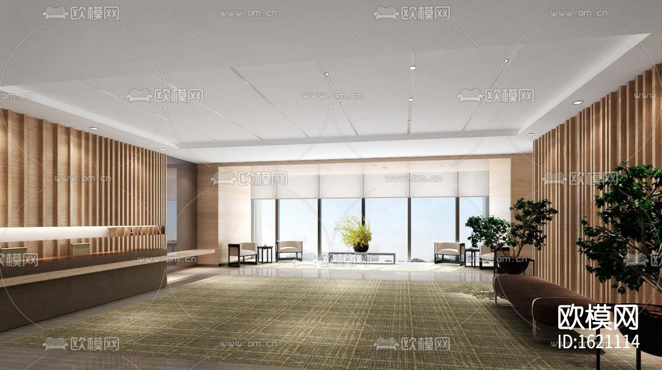 办公楼cad施工图下载（渲染图2）