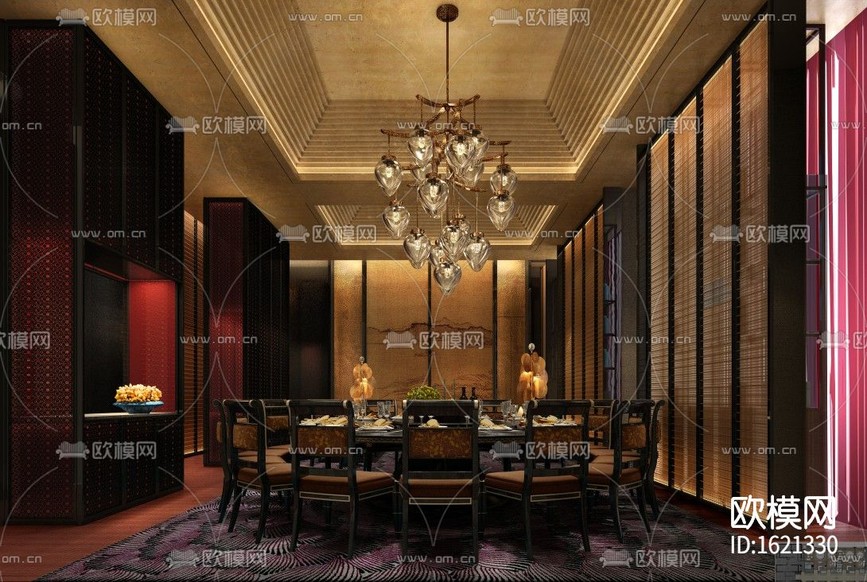 五星级酒店cad施工图下载(渲染图5)