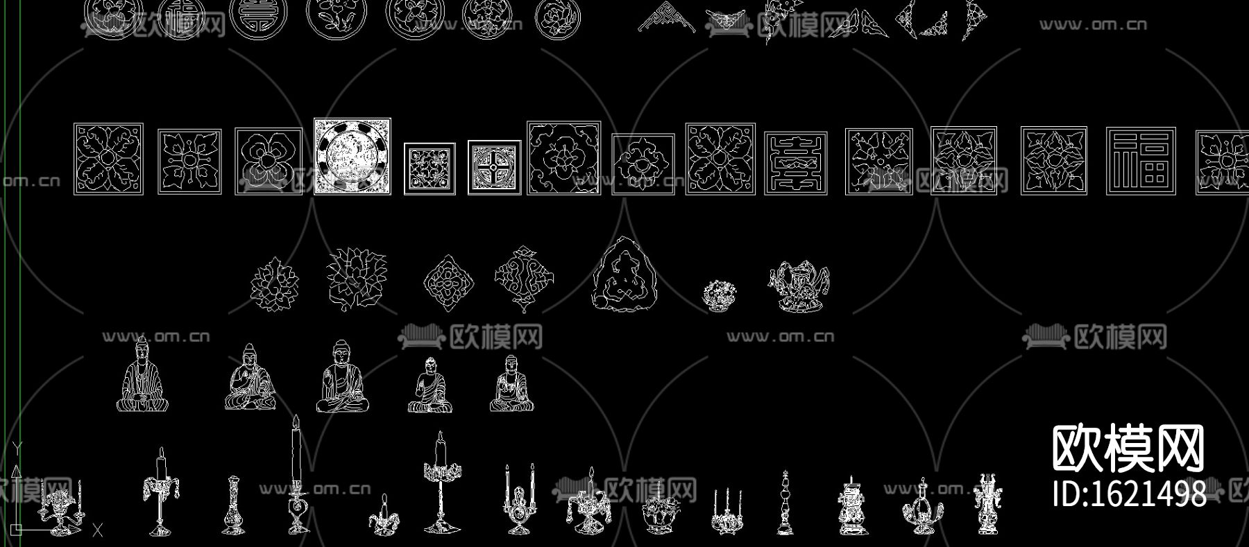 中式古建cad图库下载（渲染图2）