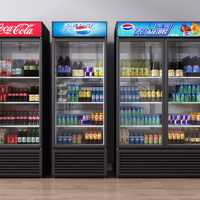  现代冰柜冷藏柜冷饮柜展示柜su模型 