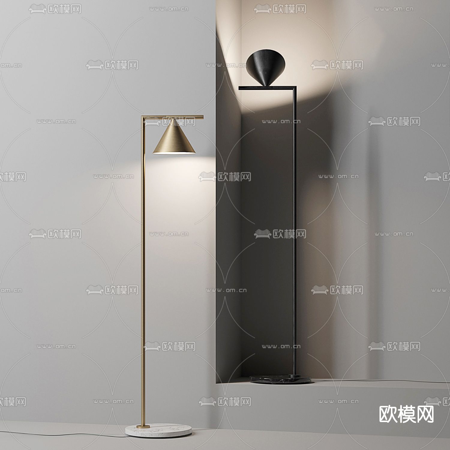 FLOS 现代金属落地灯3d模型下载_ID10608631_3dmax免费模型-欧模网
