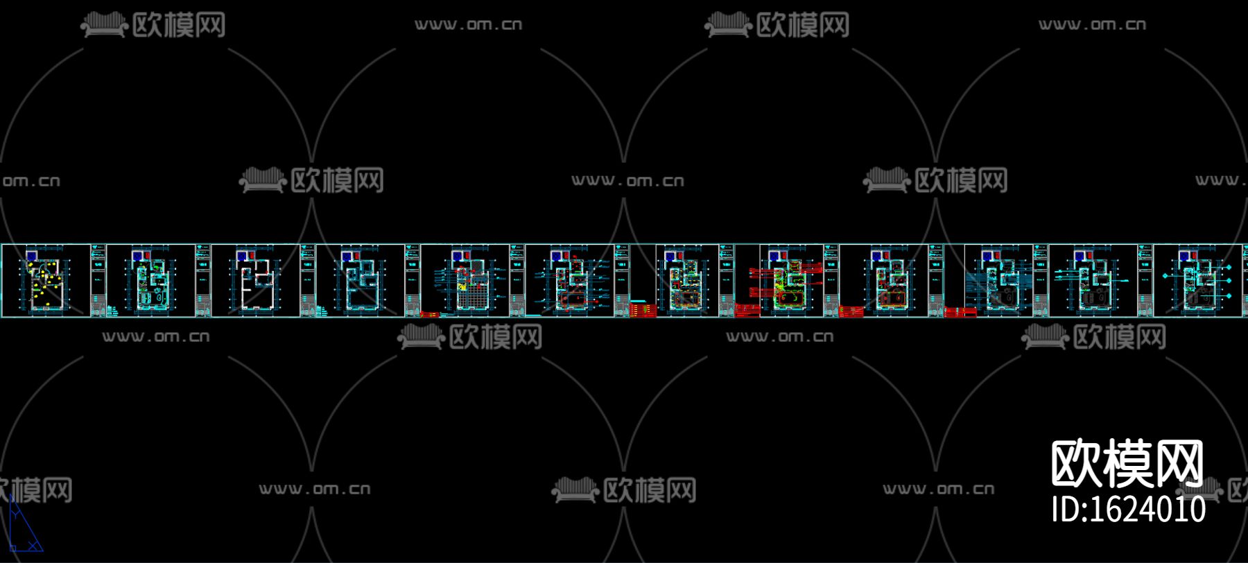别墅装修设计施工图下载（渲染图6）