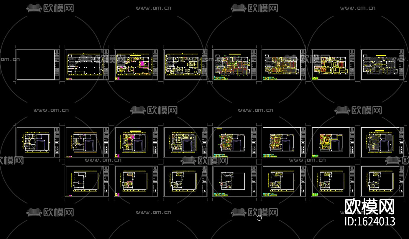 现代别墅施工图下载（渲染图3）