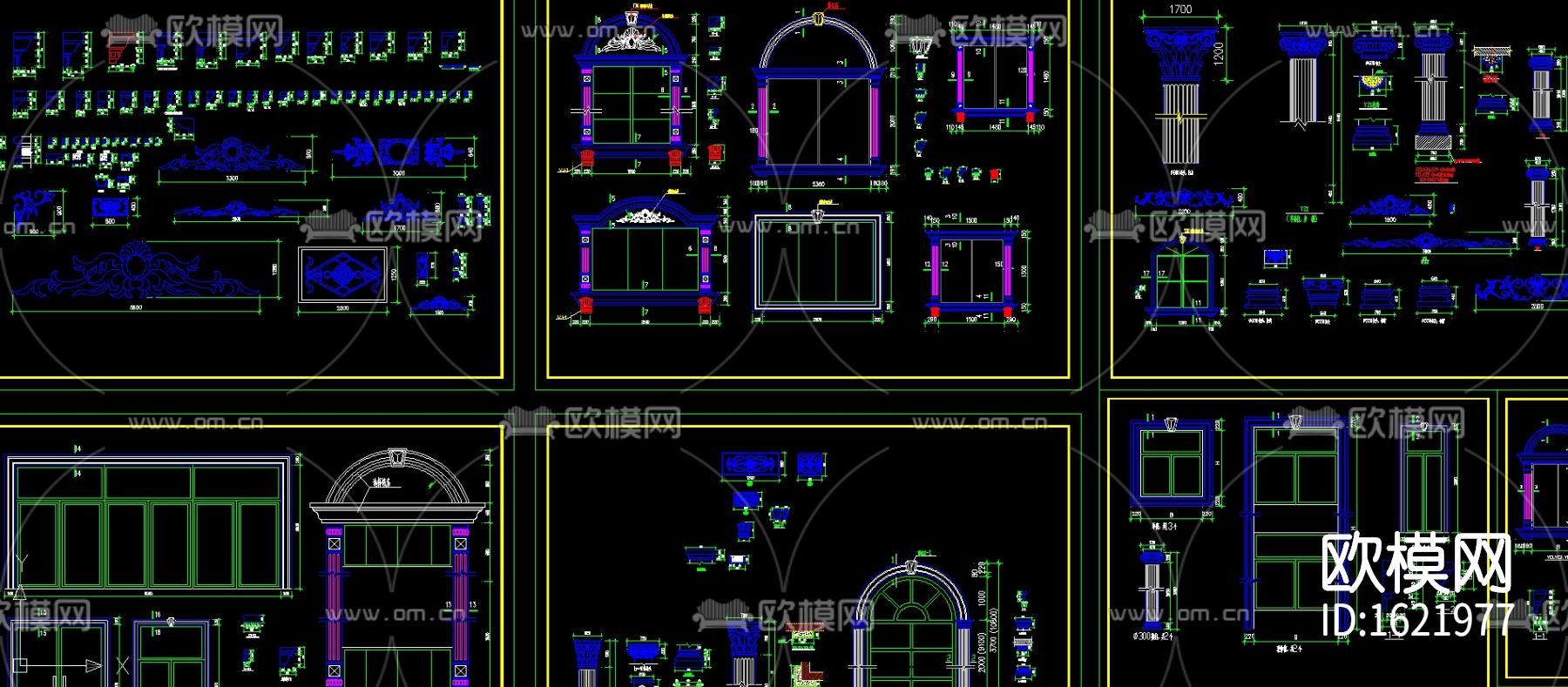 欧式家居cad图库下载（渲染图3）