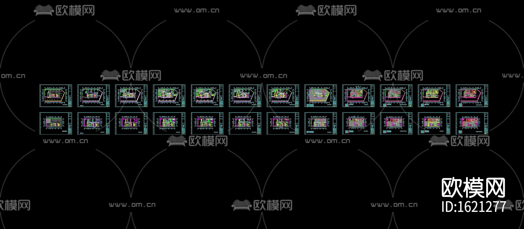 茶楼cad施工图下载（渲染图1）