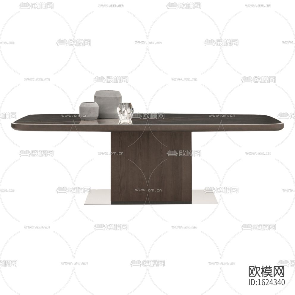 现代轻奢实木金属长方形餐桌下载