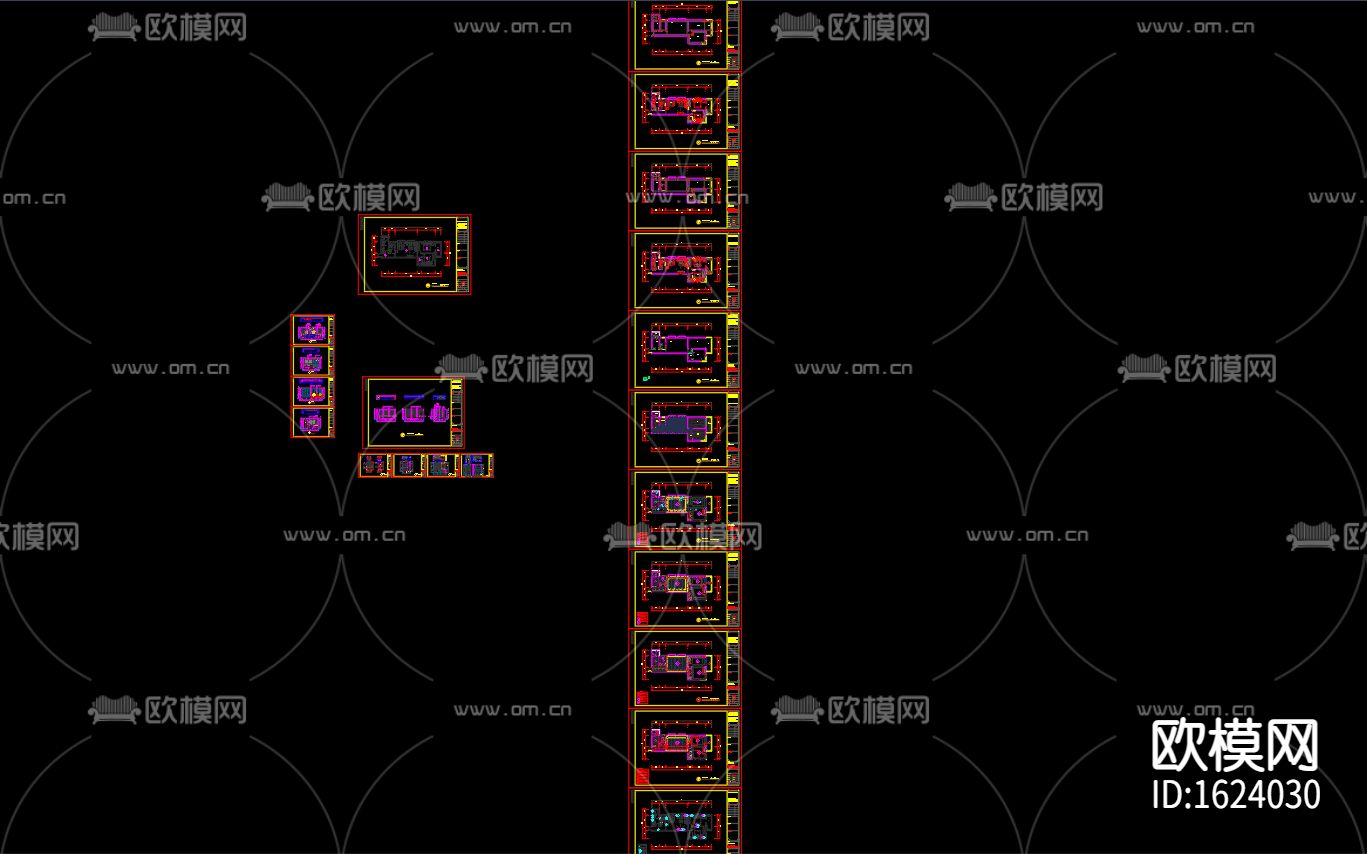 地中海亲亲小屋-两室两厅住宅装修施工图下载（渲染图8）