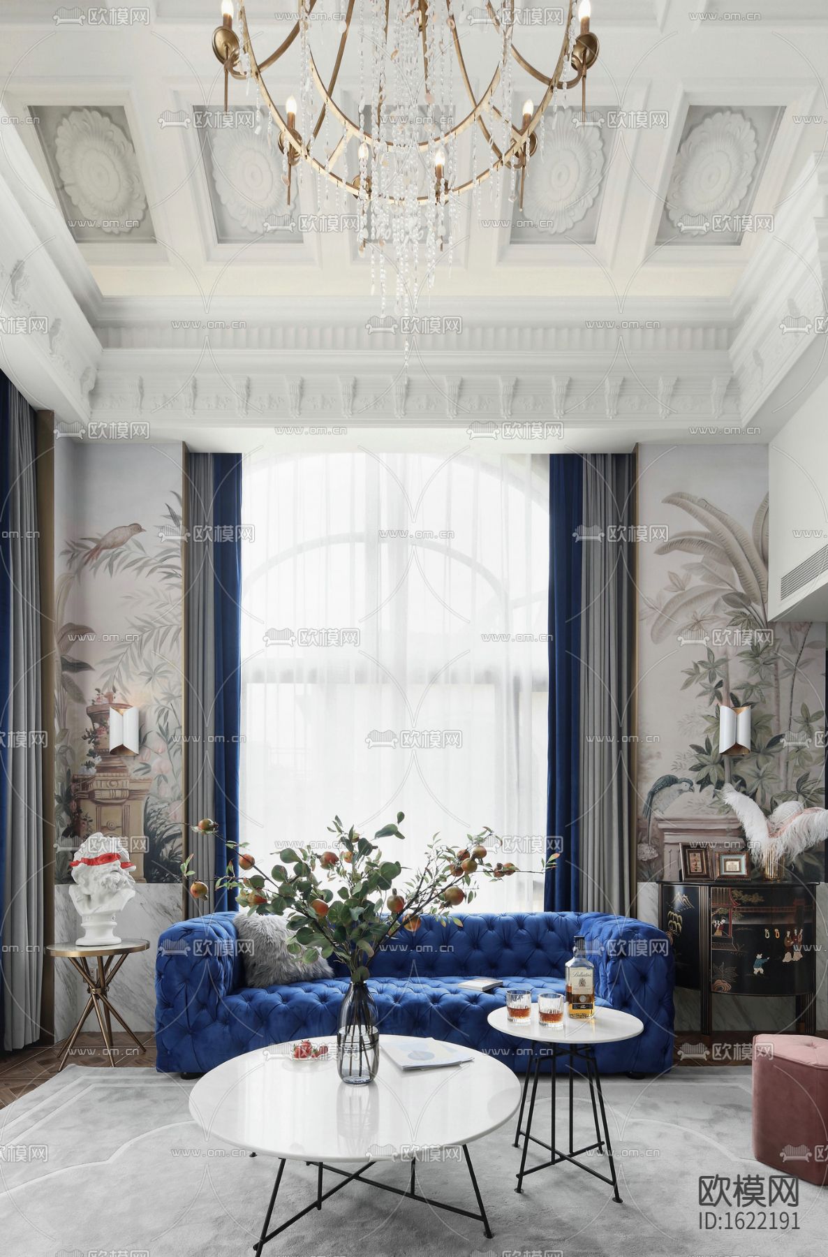 法式复式住宅实景照片+施工图下载（渲染图8）