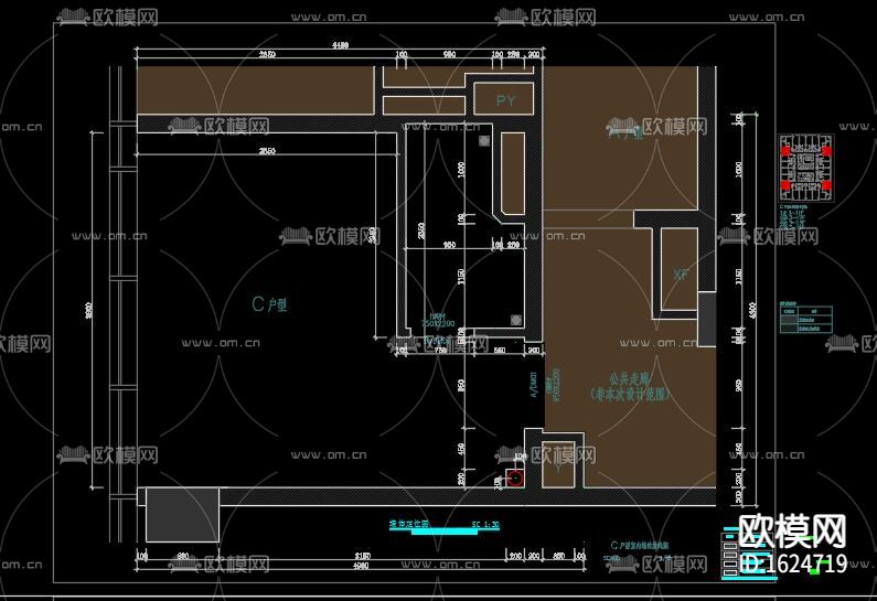 25平米样板间下载（渲染图1）