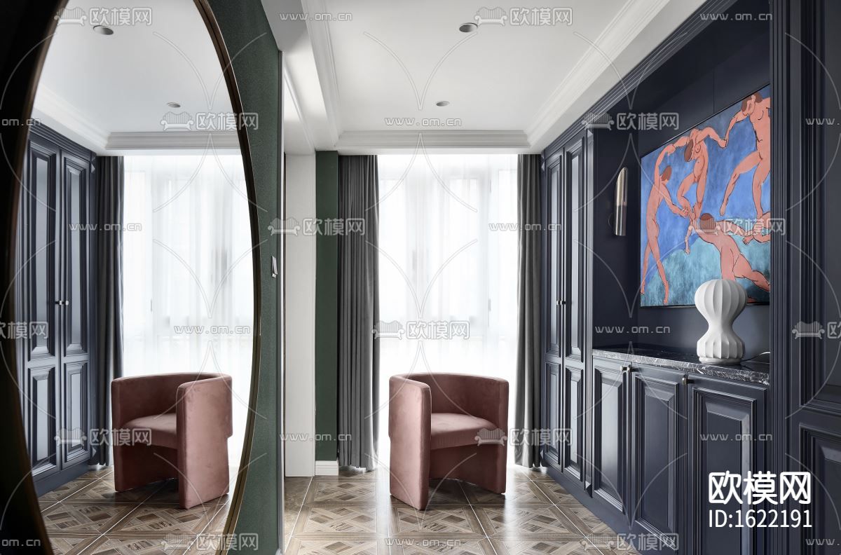 法式复式住宅实景照片+施工图下载（渲染图2）