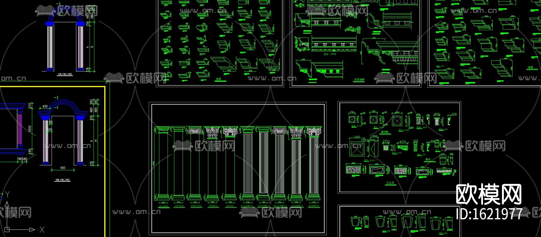 欧式家居cad图库下载（渲染图2）