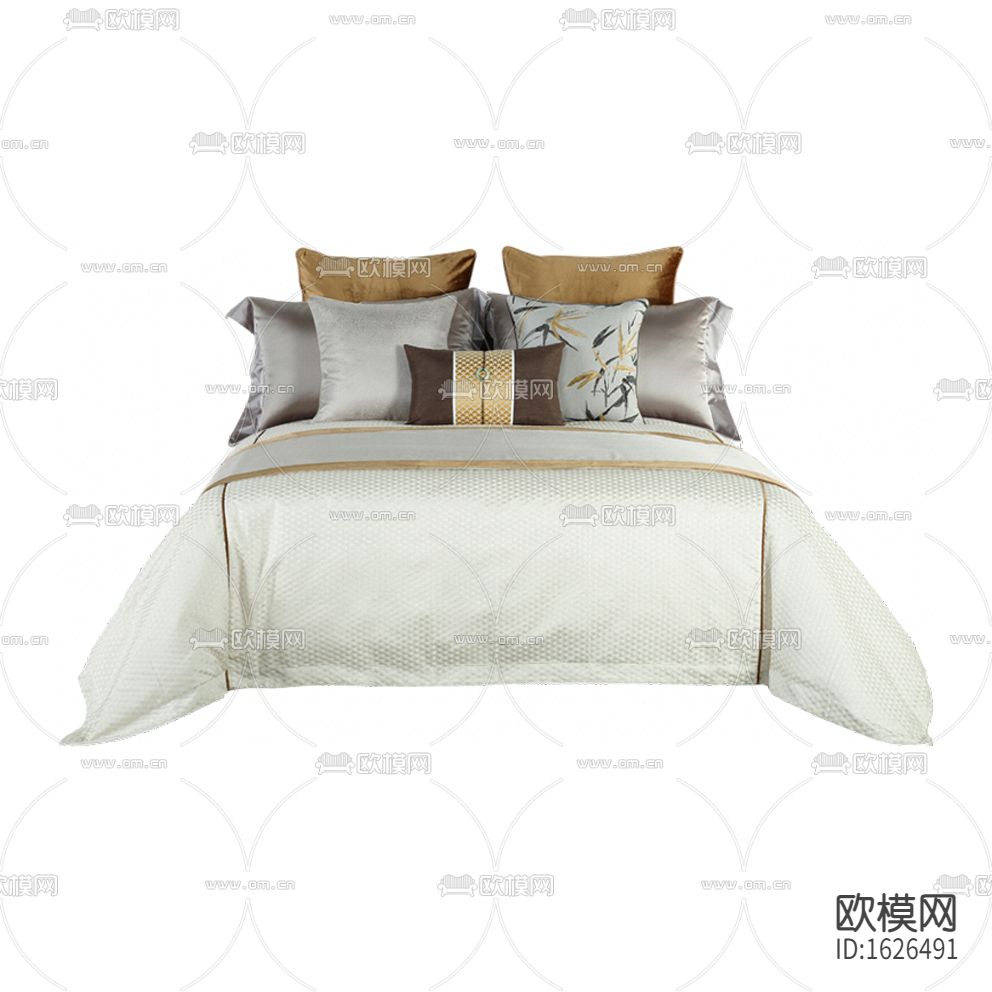新中式轻奢布艺床品