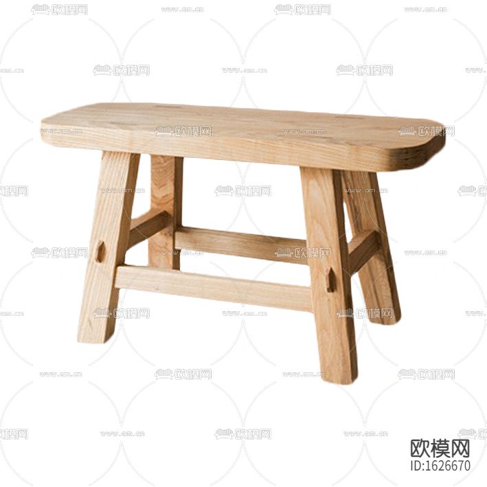 北欧简约原木矮凳