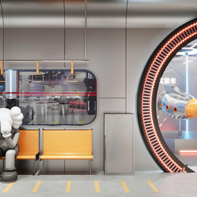  现代科技展厅su模型 