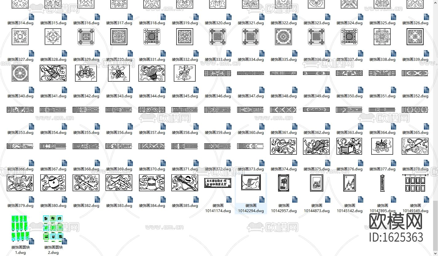 挂画cad图块下载（渲染图3）