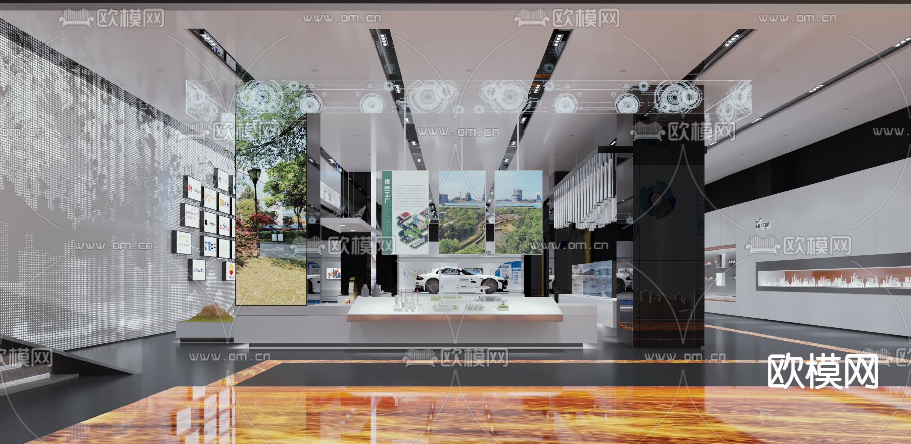 现代科技展厅3d模型