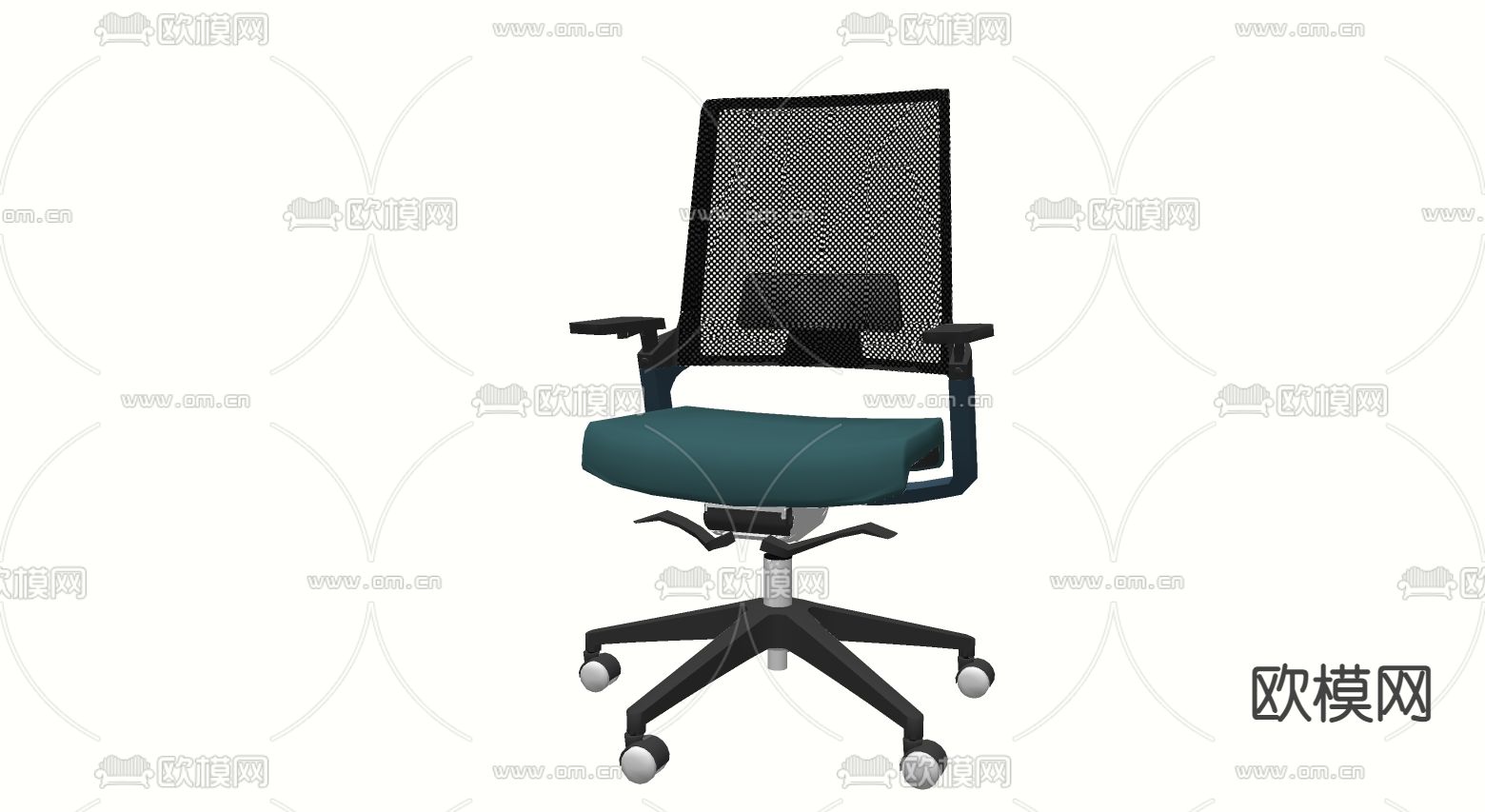 现代办公椅su模型下载（渲染图2）