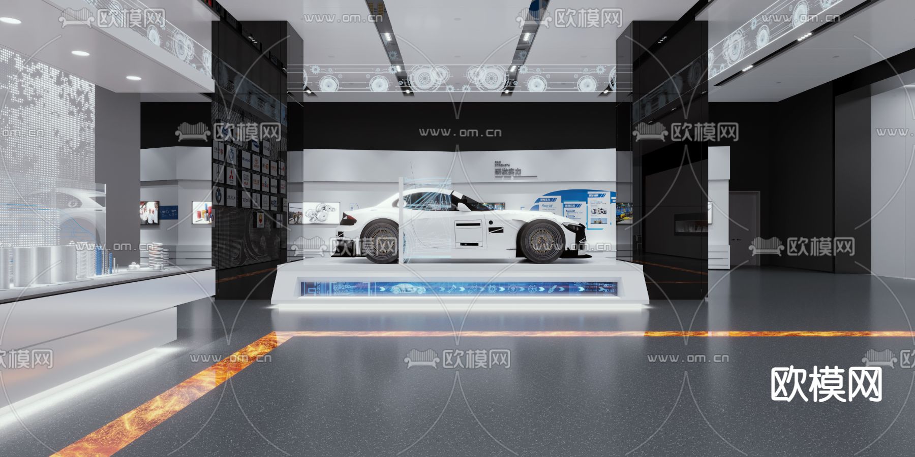 现代科技展厅3d模型