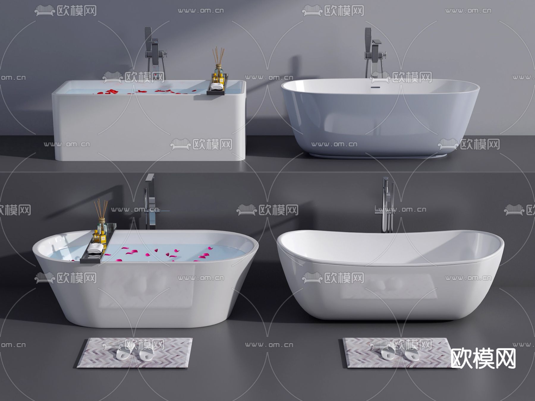 现代浴缸3d模型