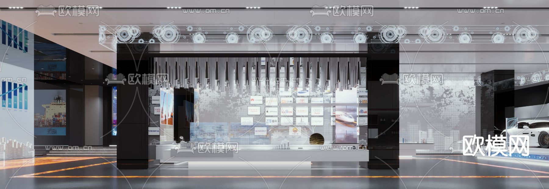 现代科技展厅3d模型