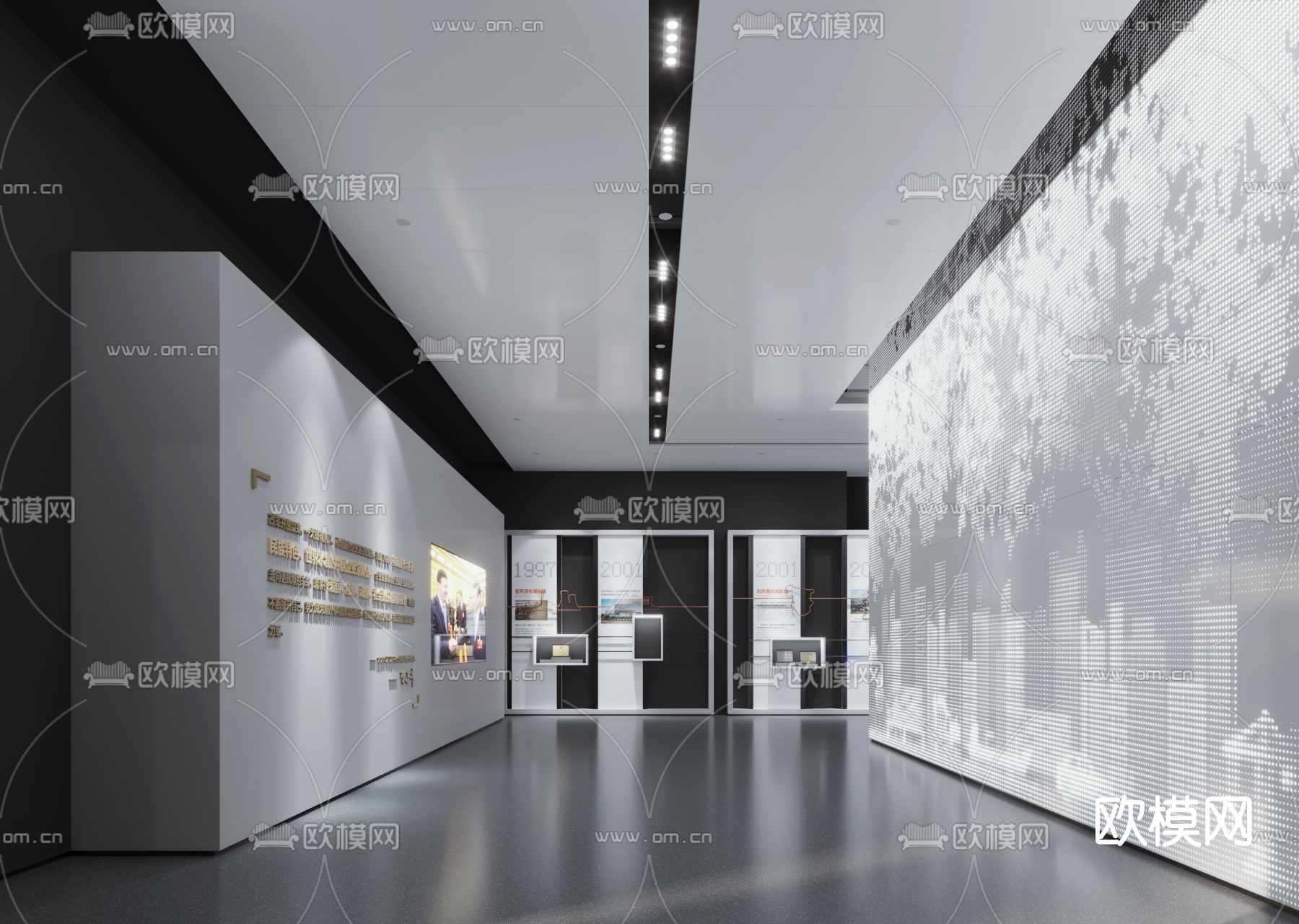 现代企业展厅3d模型
