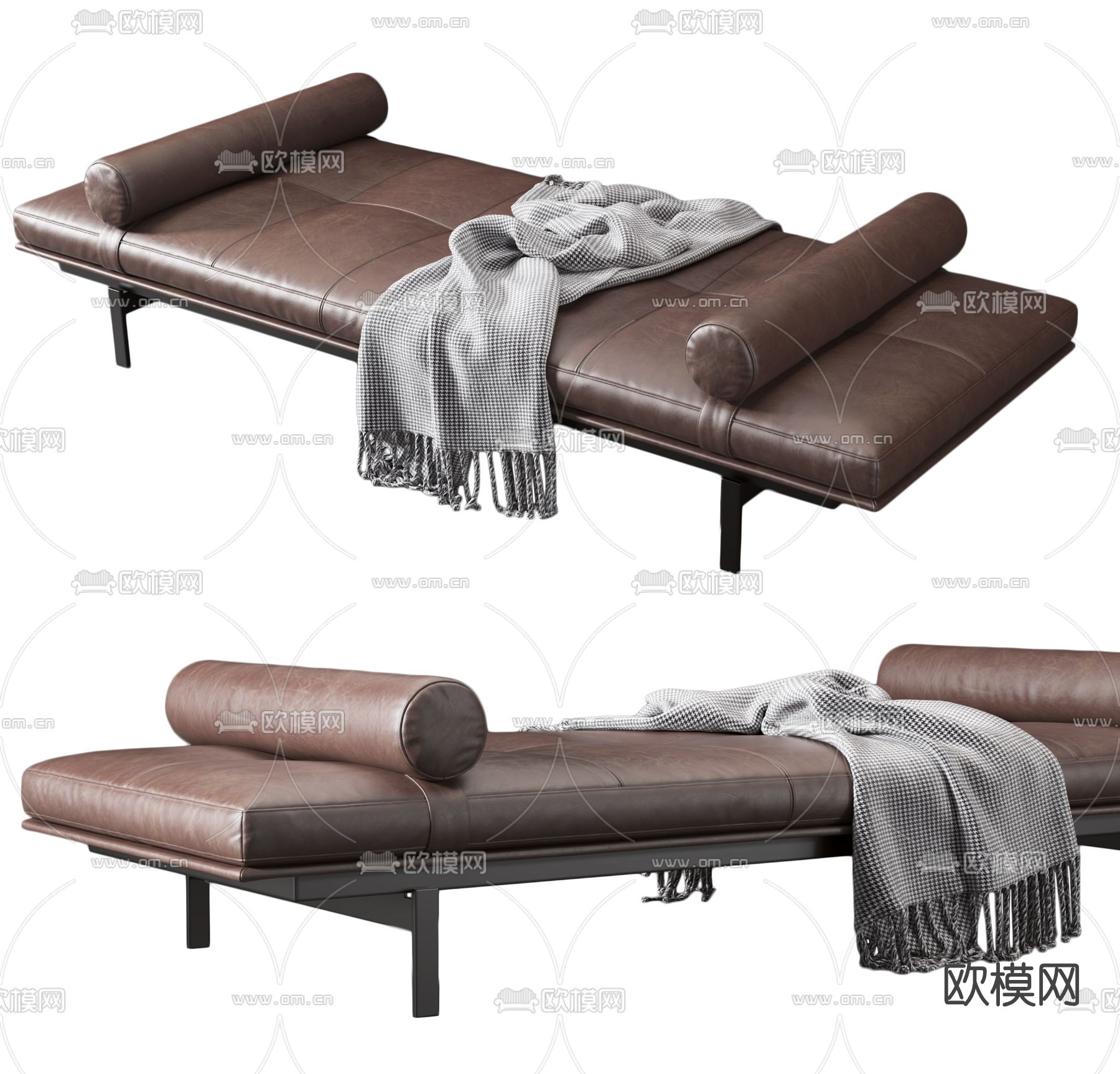 现代皮革脚踏3d模型