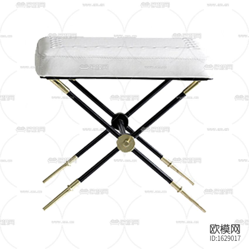 现代轻奢金属布艺折叠梳妆凳