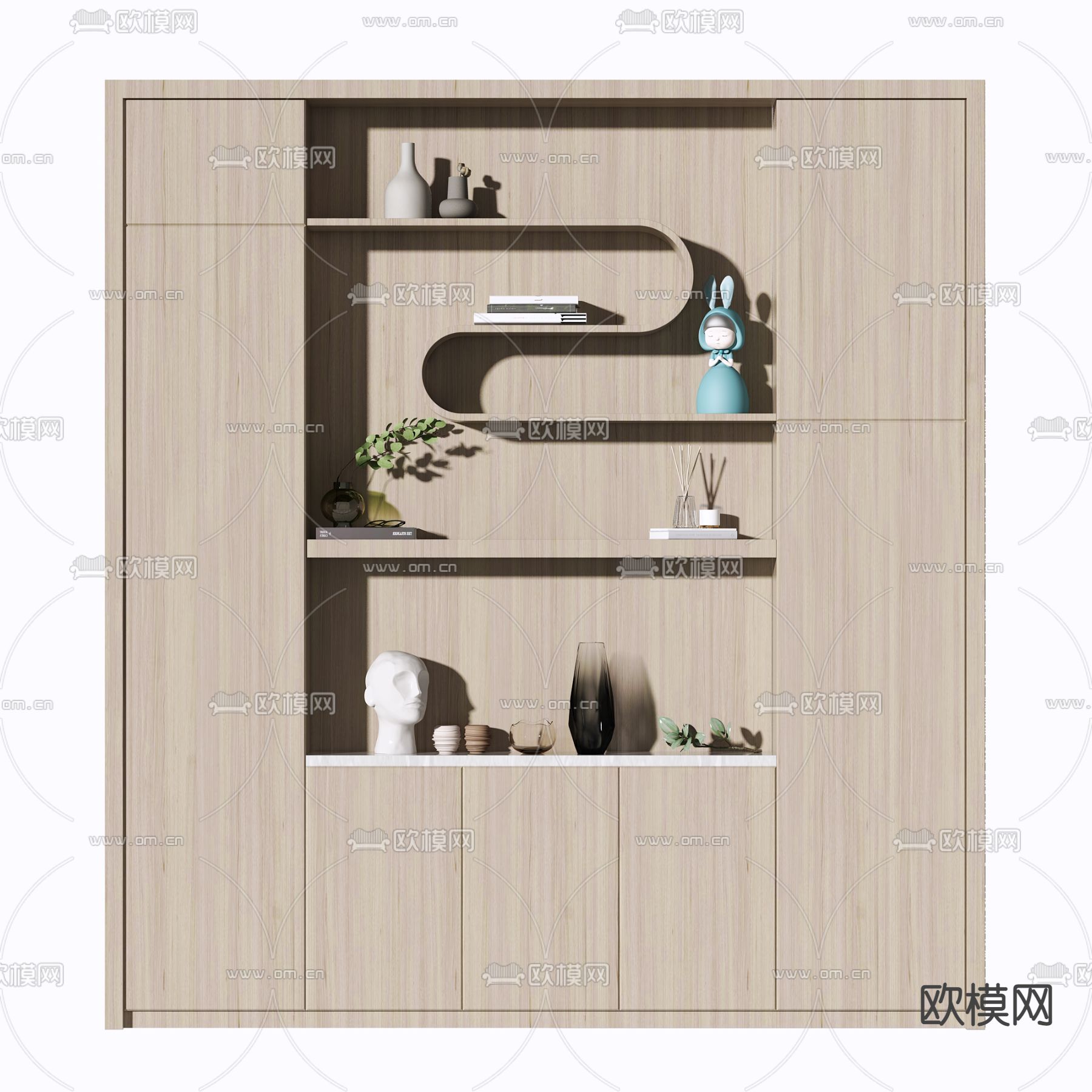 现代装饰柜3d模型