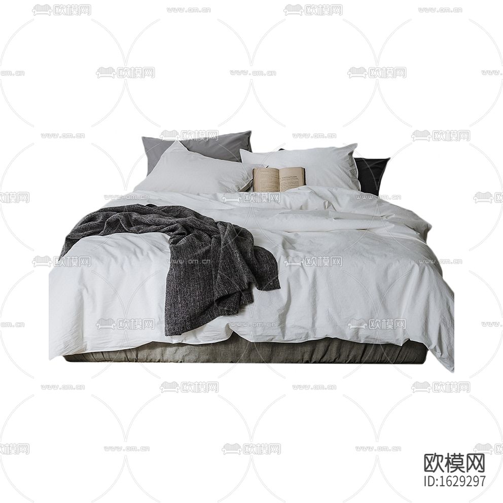 北欧简约棉麻纯色布艺床品下载