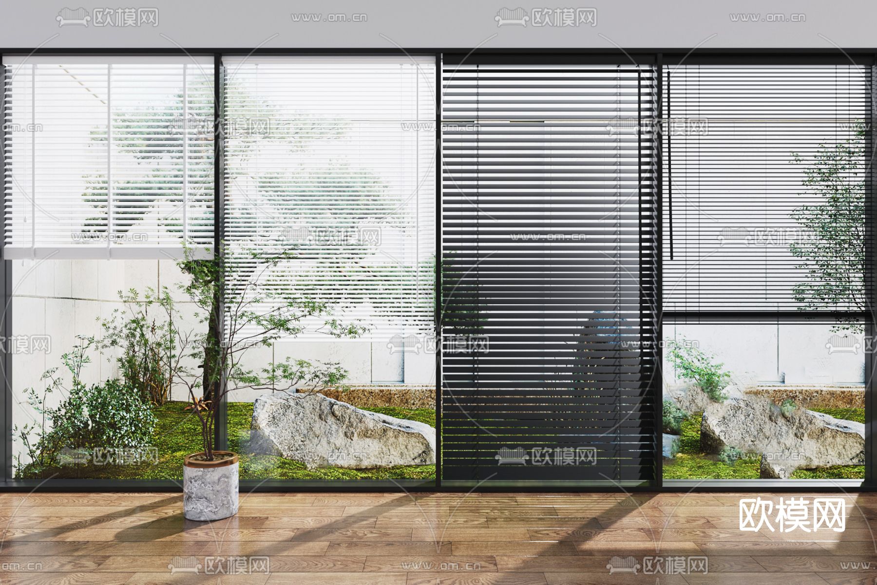 现代百叶窗卷帘3d模型下载_ID10752807_3dmax免费模型-欧模网