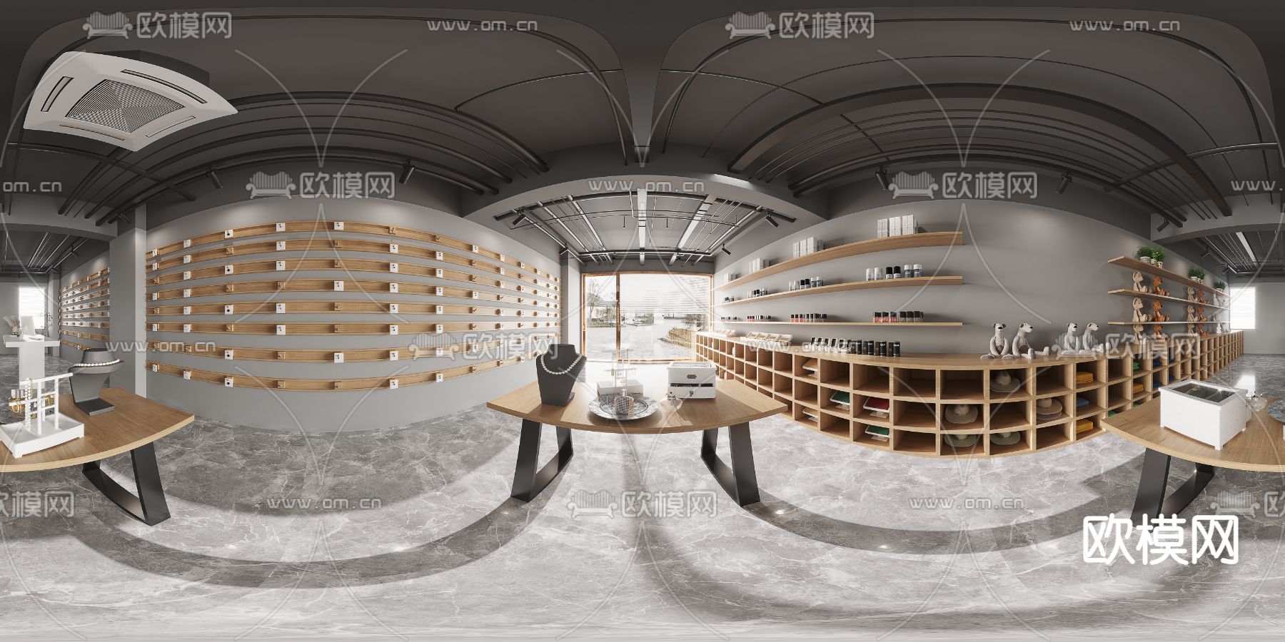 现代珠宝首饰店cr全景3d模型