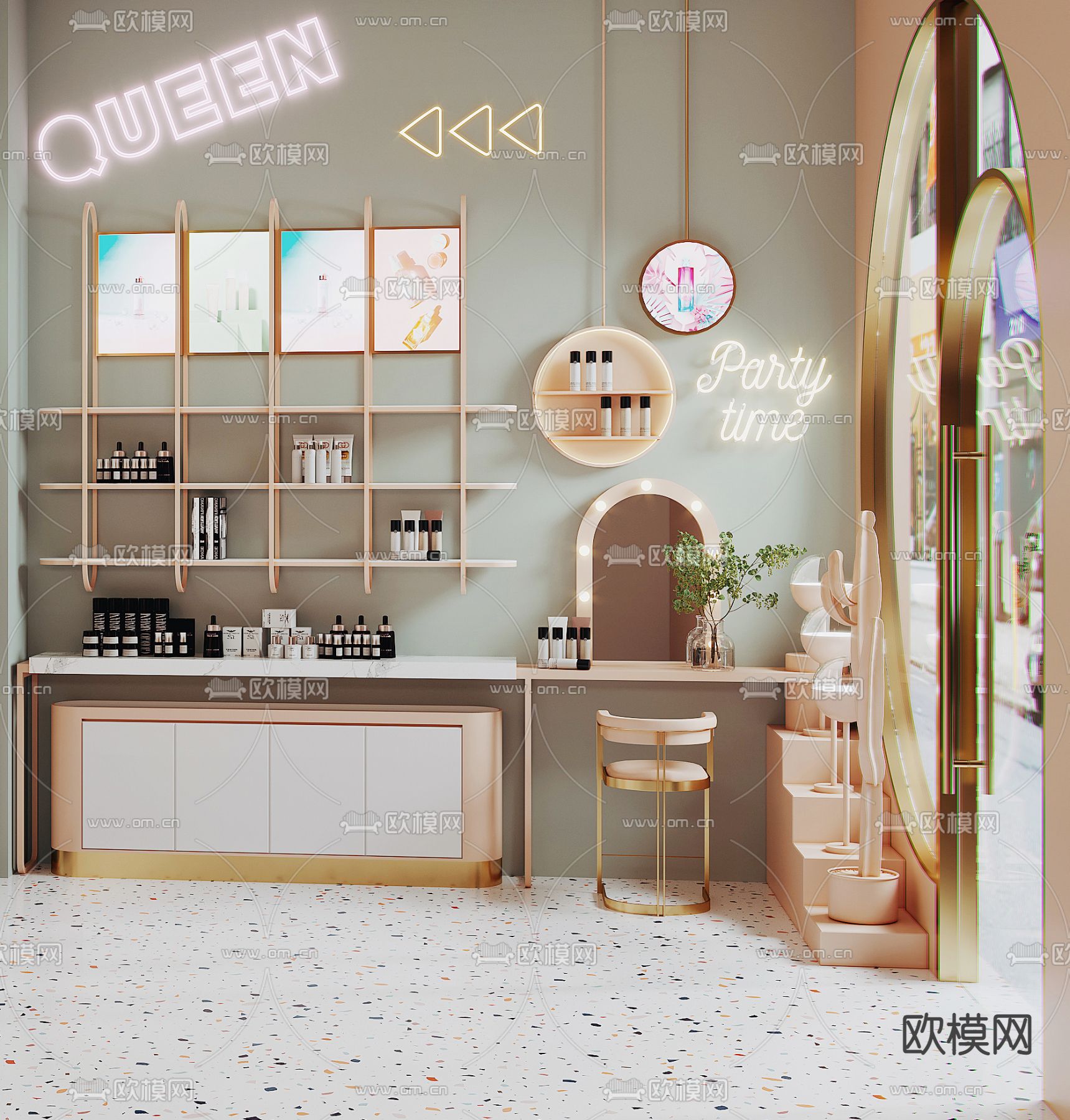 现代化妆品专卖店3d模型