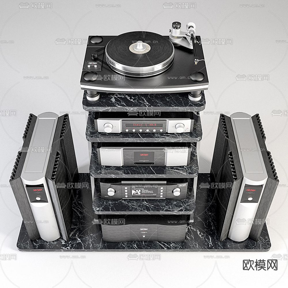 现代音响设备3d模型下载（渲染图2）