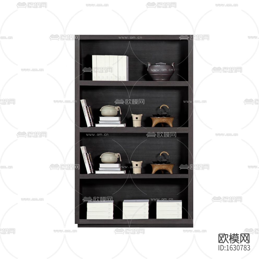 新中式简约实木书柜