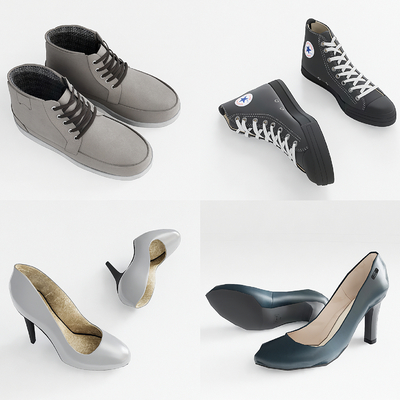  现代鞋子皮鞋高跟鞋su模型 