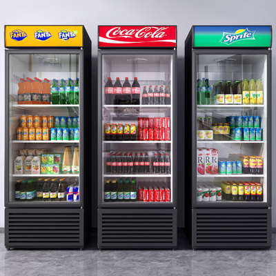  现代冷藏柜冷饮柜展示柜su模型 