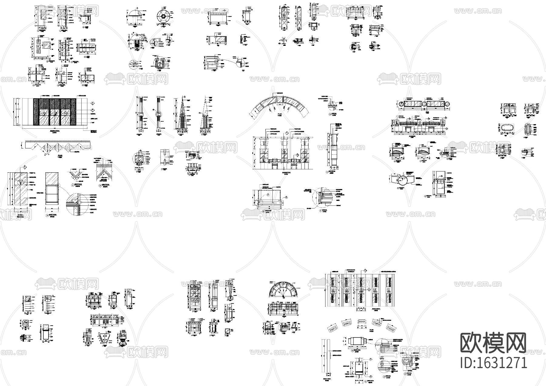 珠宝展示柜节点大样下载