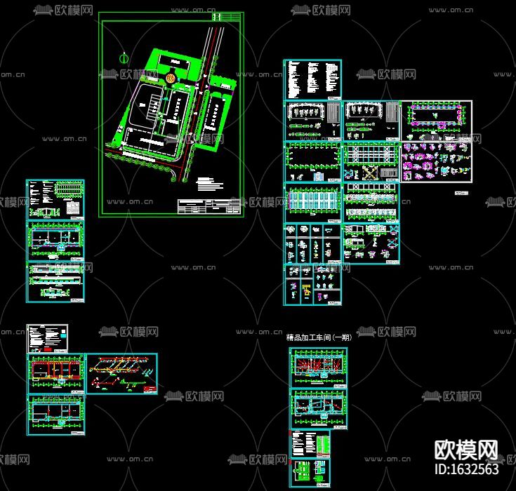 轻钢工业厂房施工图下载（渲染图10）