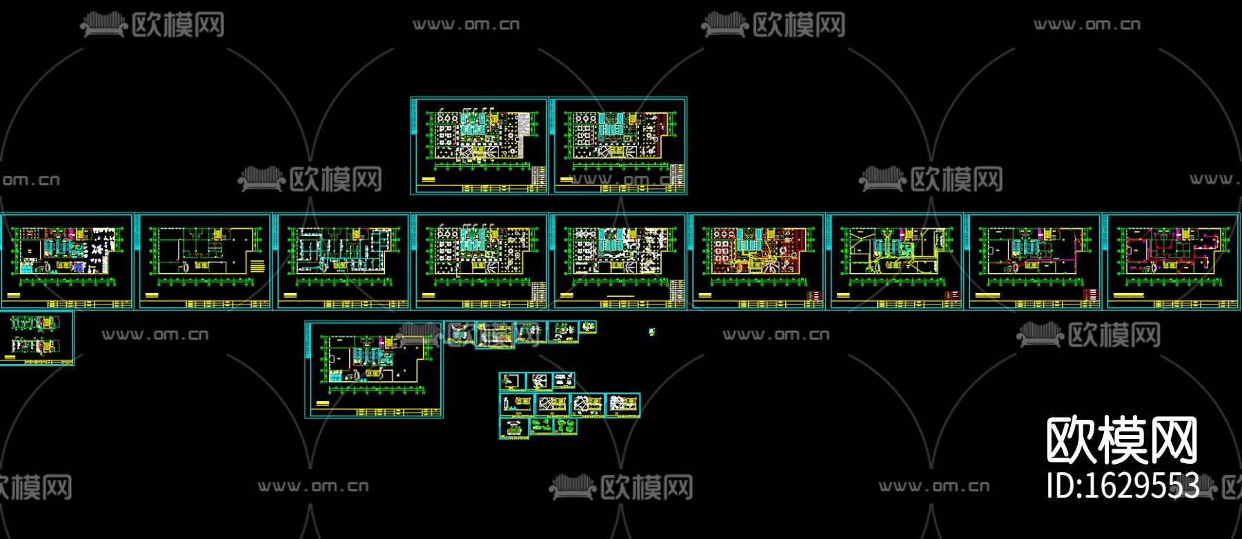 健身房cad施工图下载（渲染图5）