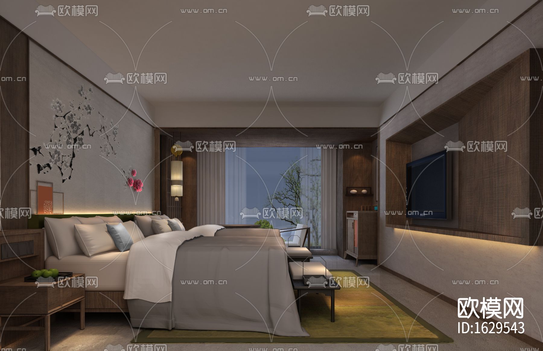 酒店民宿cad施工图下载（渲染图8）