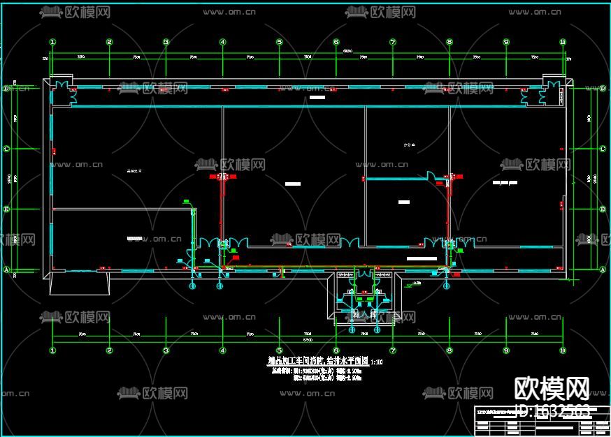 轻钢工业厂房施工图下载（渲染图4）
